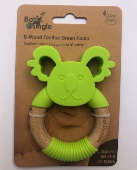 B-Gryzak drewniano-silikonowy Animals Green Koala