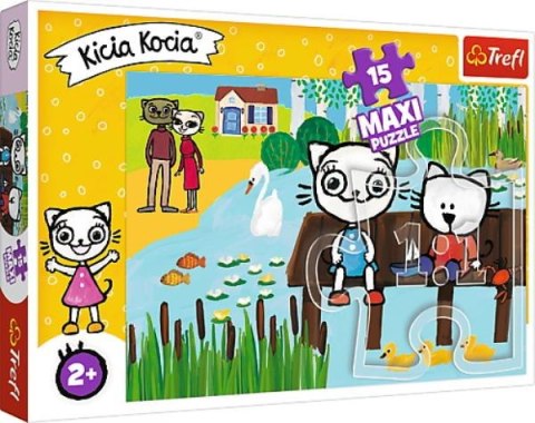 Puzzle 15el MAXI - Kicia Kocia nad jeziorem 14331 Trefl p8