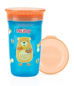 Nuby Kubek 360° dekorowany 300 ml z nakładką ochronną ID10411