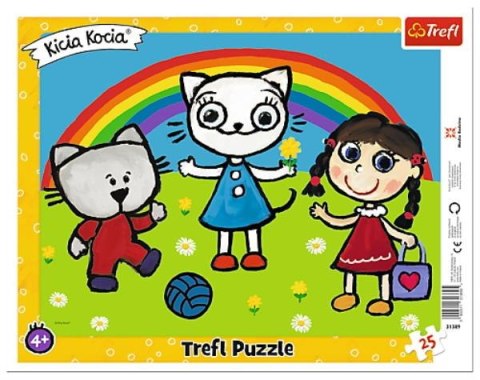 Puzzle ramkowe 25el Pogodny dzień Kici Koci 31389 Trefl p16