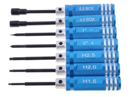 Zestaw Śrubokrętów, Wkrętaków 7 Sztuk, Krzyżak, Płaski, Nasadka, Imbus