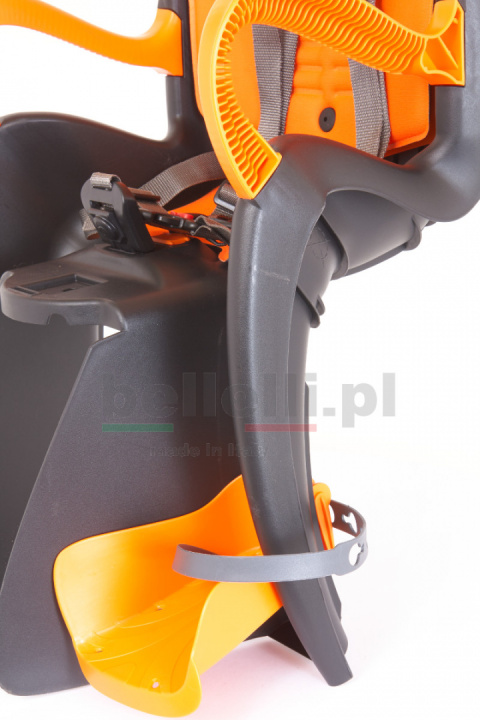 Bellelli TIGER RELAX B-Fix Fotelik rowerowy mocowany do ramy z regulacją oparcia - White/Red