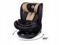 BASTIAAN RWF Lionelo Obrotowy fotelik samochodowy z Isofix 0-36 kg - BEIGE LATTE