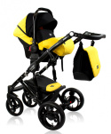 NATURE Intense 3w1 KacBru wózek wielofunkcyjny z fotelikiem samochodowym 0m+ Polski Produkt - kolor Żółty