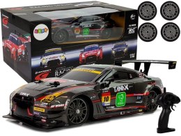 Auto Wyścigowe Drift Zdalnie Sterowane Czarne Nissan GT-R Nismo GT3 1:16 2.4G