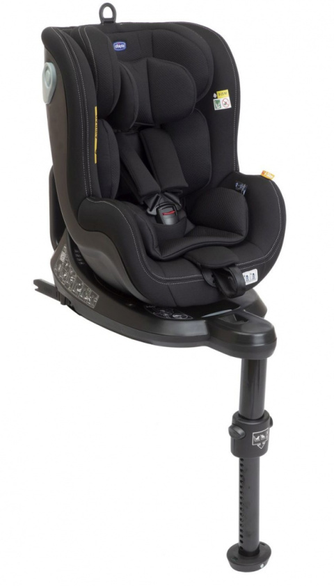 Seat2Fit I-Size Chicco od 45 do 105 cm (0–18 kg) tyłem do 4 lat obrotowy fotelik samochodowy - Black