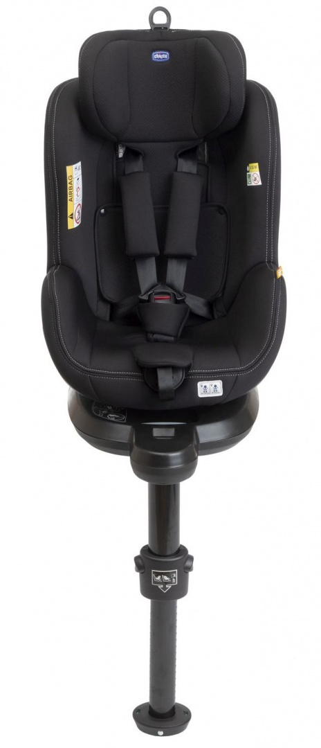 Seat2Fit I-Size Chicco od 45 do 105 cm (0–18 kg) tyłem do 4 lat obrotowy fotelik samochodowy - Black