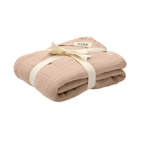 BIBS MUSLIN SWADDLE Kocyk muślinowy 100% ORGANIC COTTON BLUSH 120 x 120 cm