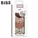 BIBS LOOPS 12-PACK - BLUSH & WOODCHUCK & IVORY