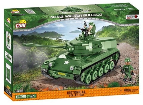 COBI 2239 Historical Collection Vietnam War Wojna w Wietnamie Amerykański czołg Walker Bulldog M41A3 625 klocków p3