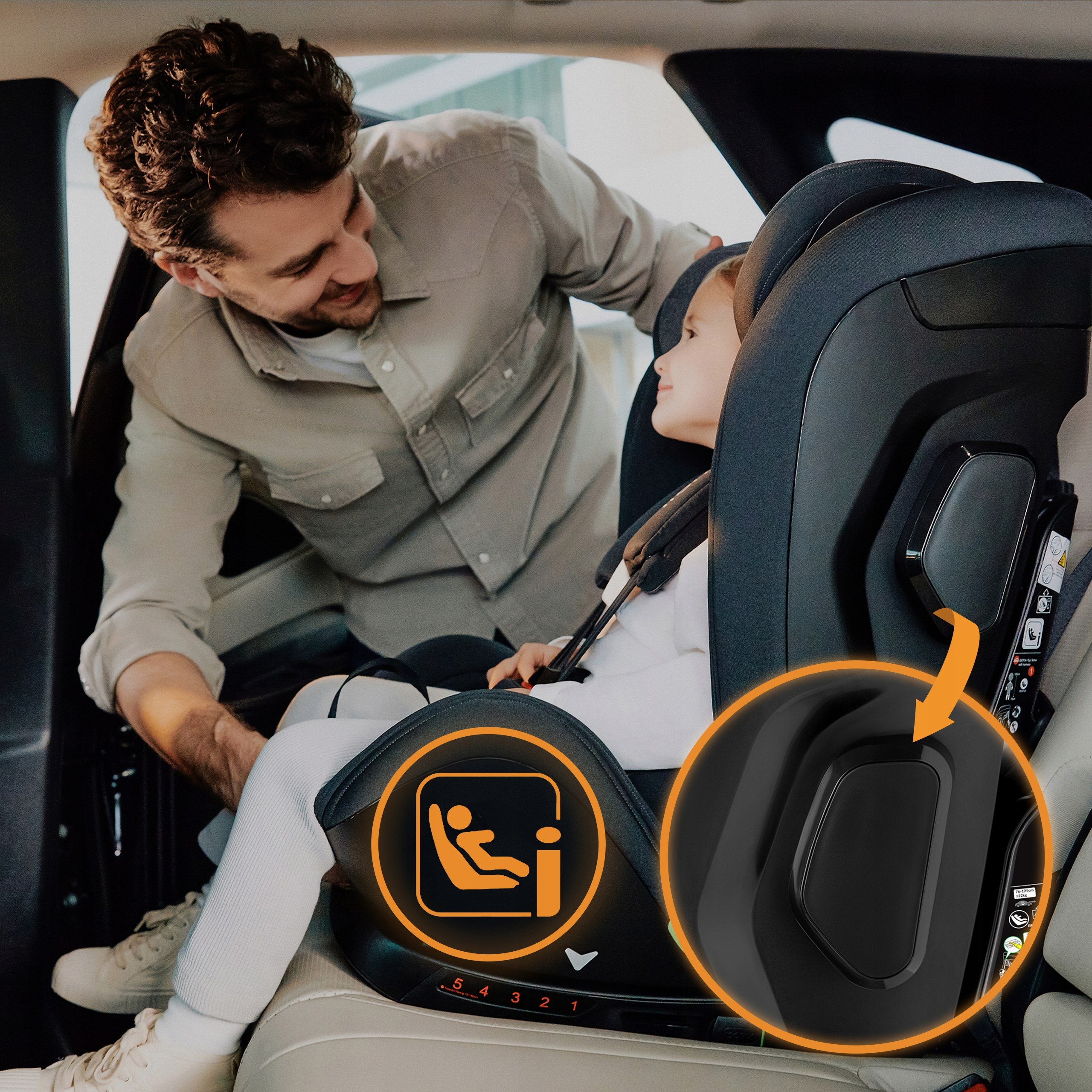 Fotelik samochodowy ISOFIX 76-150 cm wkładka Dri-seat Lionelo Harper i-Size Kod producenta boczna osłona, obudowa wentylowana, pas 125cm